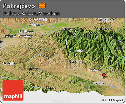 Satellite Panoramic Map of Pokrajčevo
