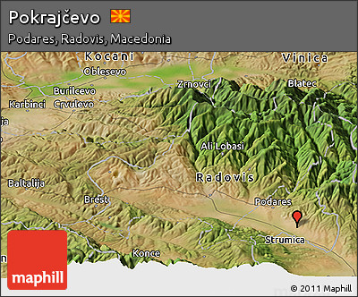 Satellite Panoramic Map of Pokrajčevo
