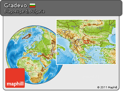 Physical Location Map of Gradevo
