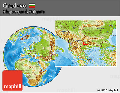 Physical Location Map of Gradevo