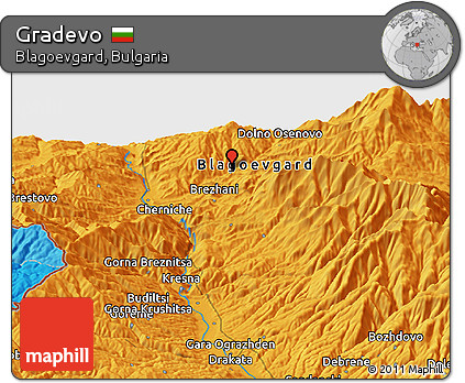 Political Panoramic Map of Gradevo