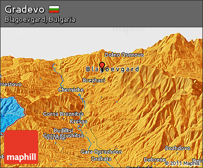 Political Panoramic Map of Gradevo