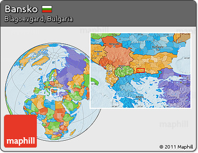 Political Location Map of Bansko