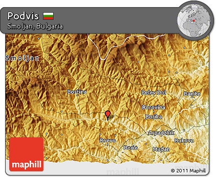 Physical 3D Map of Podvis