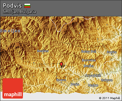 Physical 3D Map of Podvis