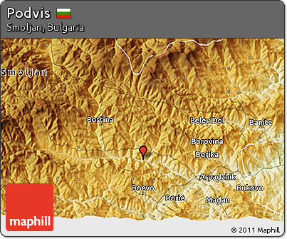 Physical 3D Map of Podvis