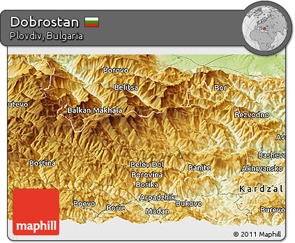 Physical Panoramic Map of Dobrostan