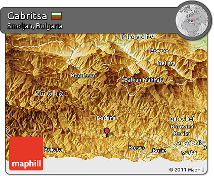 Physical Panoramic Map of Gabritsa