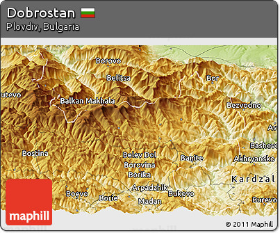 Physical Panoramic Map of Dobrostan
