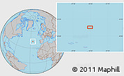 Gray Location Map of the area around 41° 43' 14" N, 24° 34' 30" W