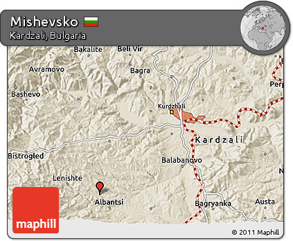 Shaded Relief 3D Map of Mishevsko