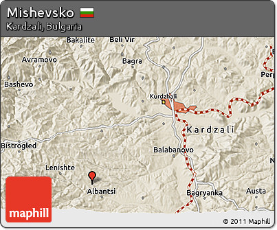 Shaded Relief 3D Map of Mishevsko