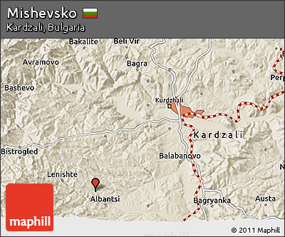 Shaded Relief 3D Map of Mishevsko