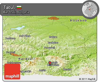Physical Panoramic Map of Tatul