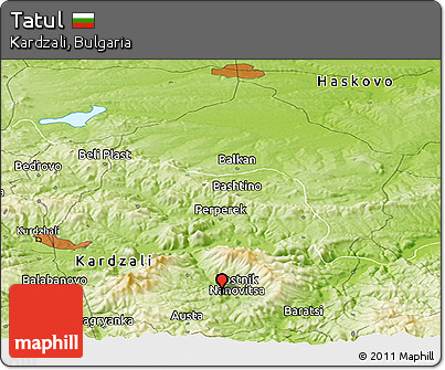 Physical Panoramic Map of Tatul