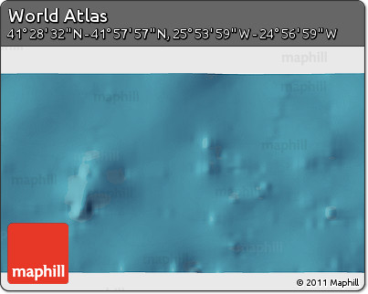 Satellite 3D Map of the Area around 41° 43' 14" N, 25° 25' 29" W