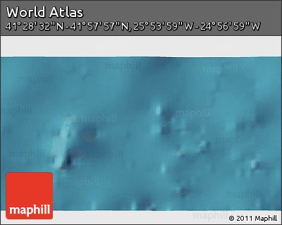 Satellite 3D Map of the Area around 41° 43' 14" N, 25° 25' 29" W
