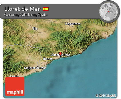 Satellite 3D Map of Lloret De Mar