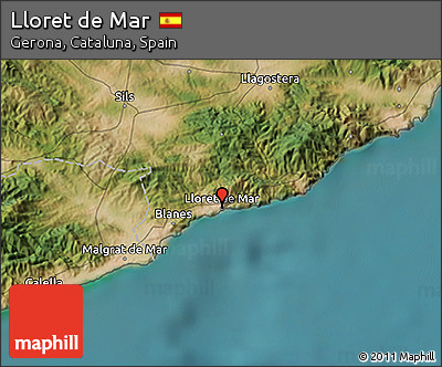 Satellite 3D Map of Lloret De Mar