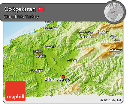 Physical 3D Map of Gökçekıran