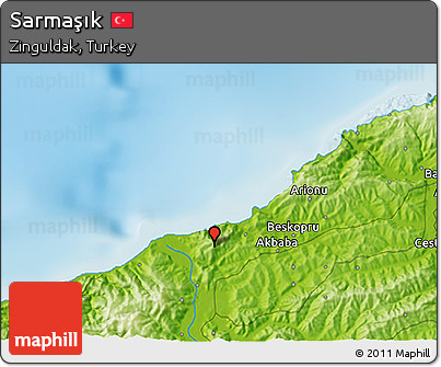 Physical 3D Map of Sarmaşık