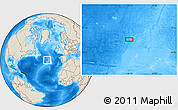 Shaded Relief Location Map of the area around 41° 43' 14" N, 32° 13' 30" W