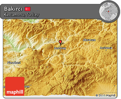 Physical 3D Map of Bakırcı