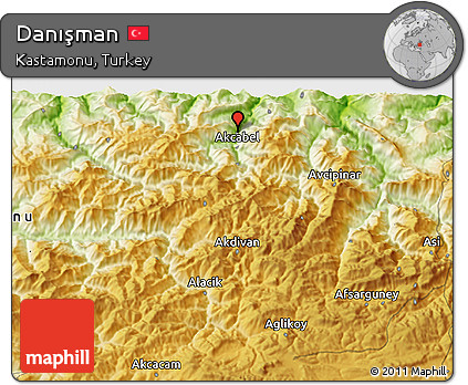 Physical 3D Map of Danışman