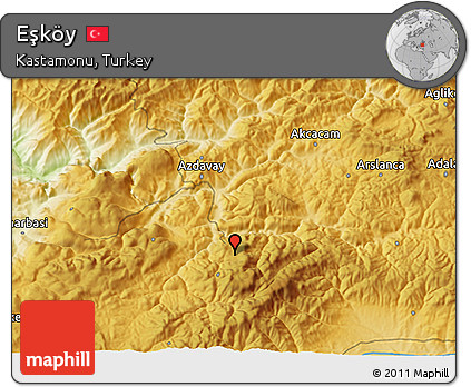 Physical 3D Map of Eşköy