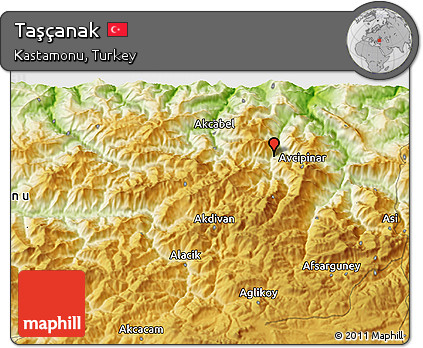 Physical 3D Map of Taşçanak
