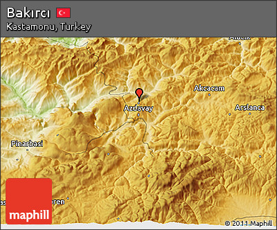 Physical 3D Map of Bakırcı