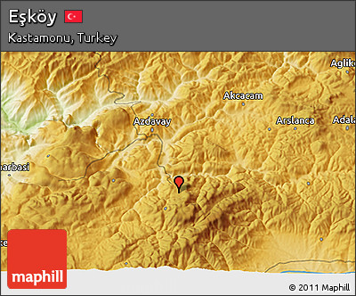 Physical 3D Map of Eşköy