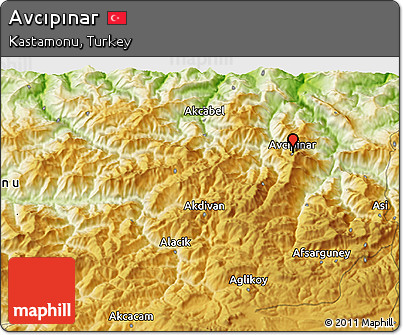 Physical 3D Map of Avcıpınar