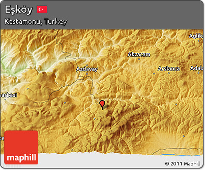 Physical 3D Map of Eşköy