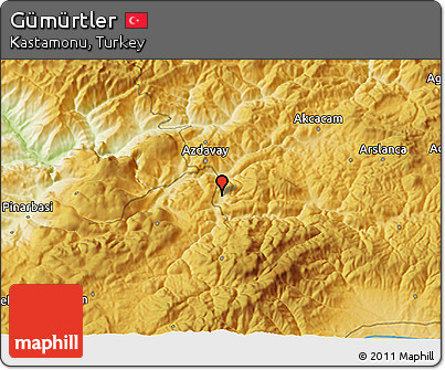 Physical 3D Map of Gümürtler