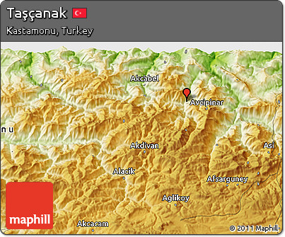 Physical 3D Map of Taşçanak