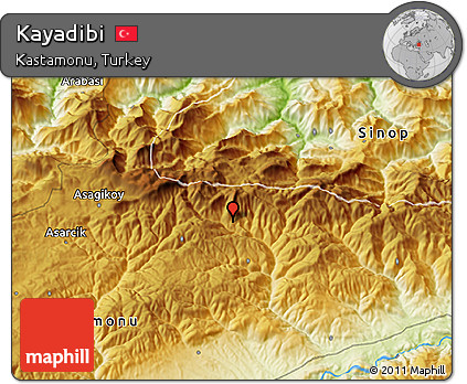Physical 3D Map of Kayadibi
