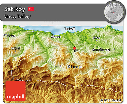 Physical 3D Map of Satıköy