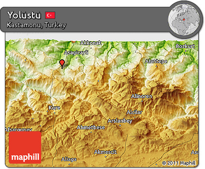 Physical 3D Map of Yolüstü