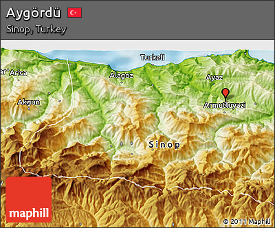 Physical 3D Map of Aygördü