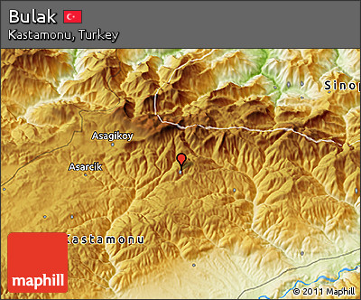 Physical 3D Map of Bulak
