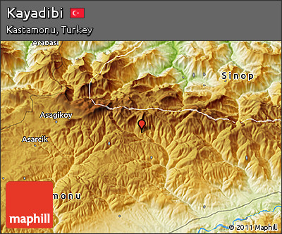 Physical 3D Map of Kayadibi