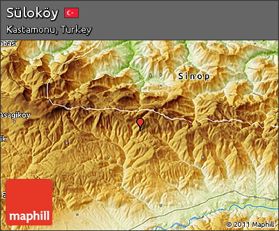 Physical 3D Map of Süloköy