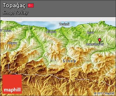Physical 3D Map of Topağaç