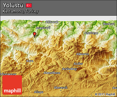 Physical 3D Map of Yolüstü