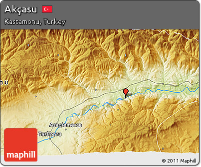 Physical 3D Map of Akçasu