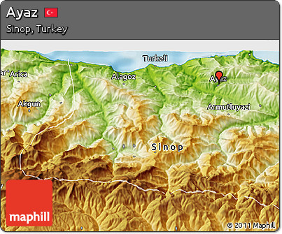 Physical 3D Map of Ayaz