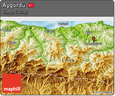 Physical 3D Map of Aygördü