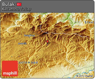 Physical 3D Map of Bulak