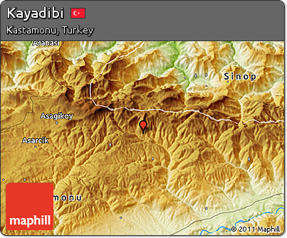 Physical 3D Map of Kayadibi